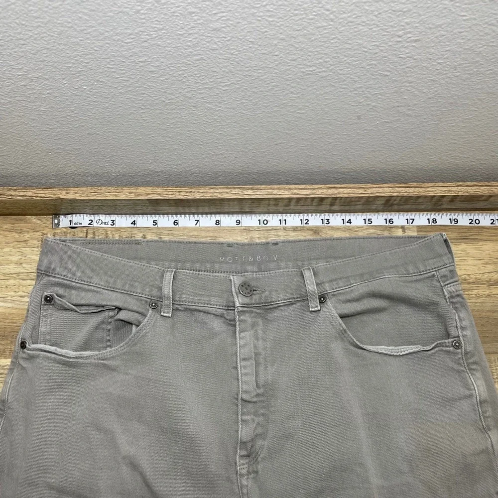 Mott & Bow Mercer Slim Fit Stretch Denim Jeans Mens 38x32 Light Grey Cotton EUC - Picture 6 of 7